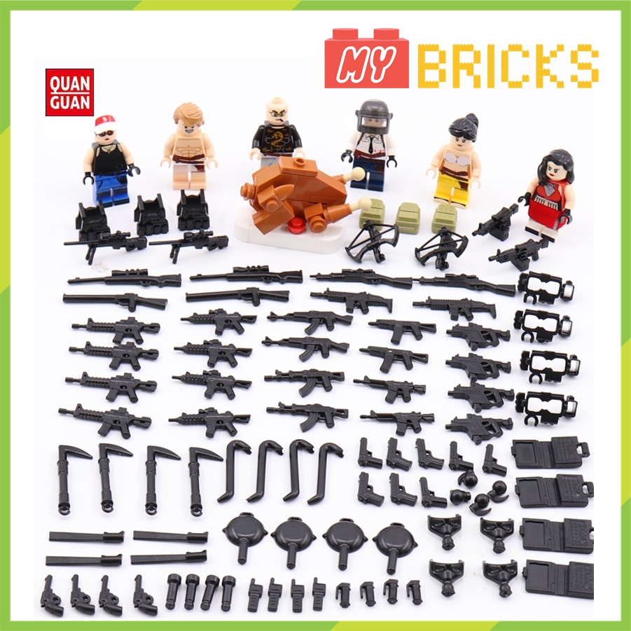 Combo 6 nhân vật lego PUBG Battle Grounds Tiệc gà quay - 5021