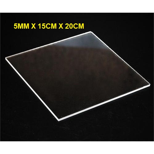 [5mm 15x20cm] Tấm nhựa mica cứng trong suốt làm hồ cá chuồng kính hộp kính kính khung ảnh chế đồ chơi sáng tạo mô hình thủ công trang trí (VA175) - Luân Air Models