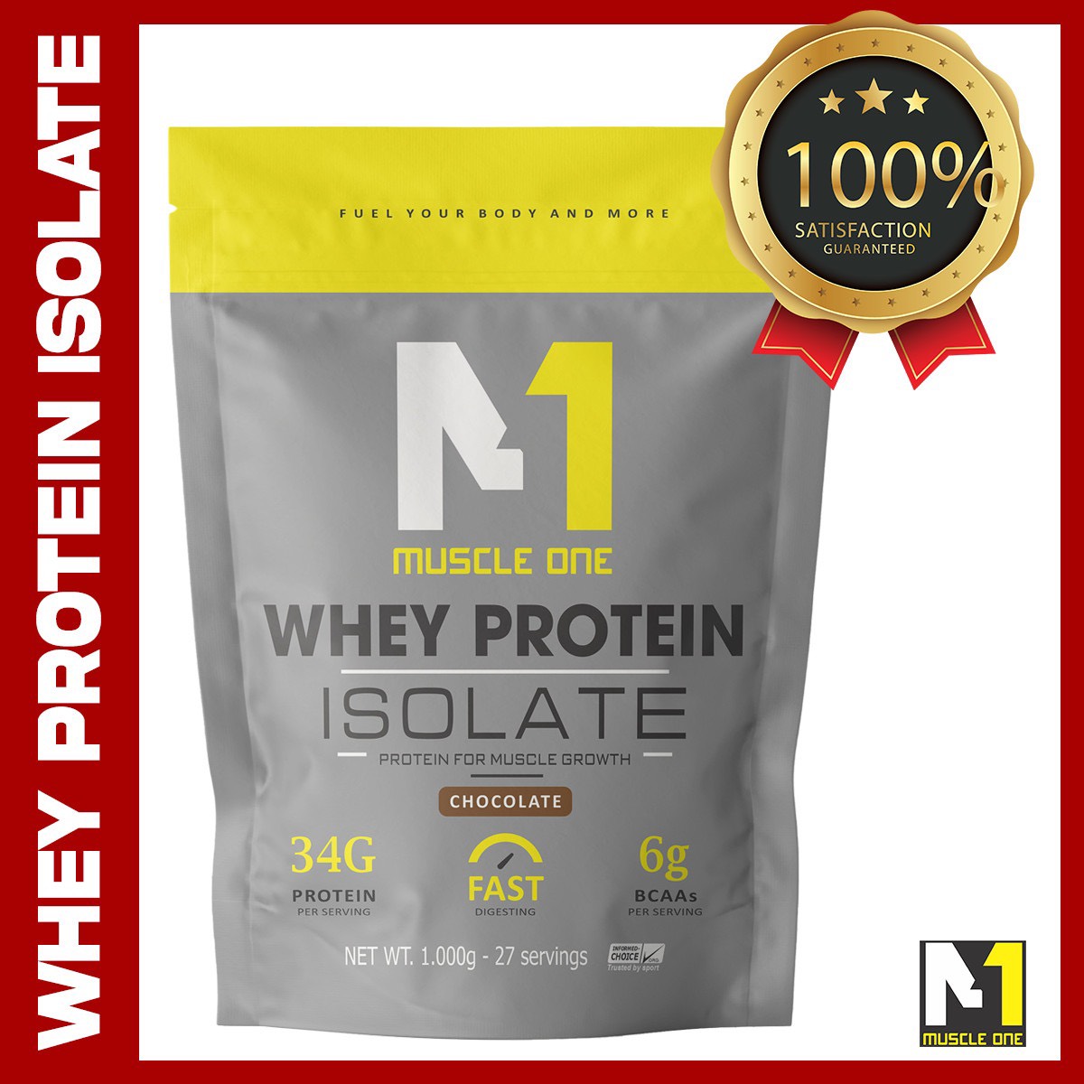 Sữa Tăng Cơ Hấp Thu Nhanh Whey Isolate Muscle One - Túi 1kg- Chính Hãng (Freeship)