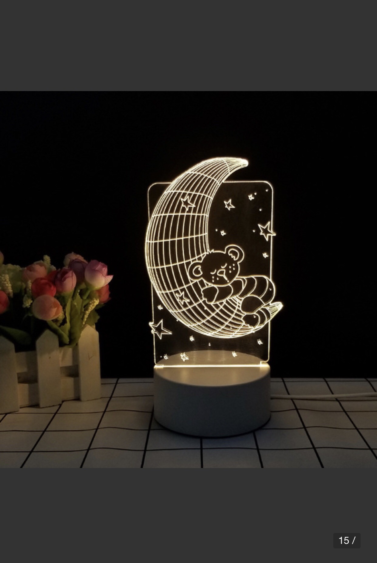 Đèn ngủ led 3D - trang trí phòng ngủ - làm quà tặng độc đáo