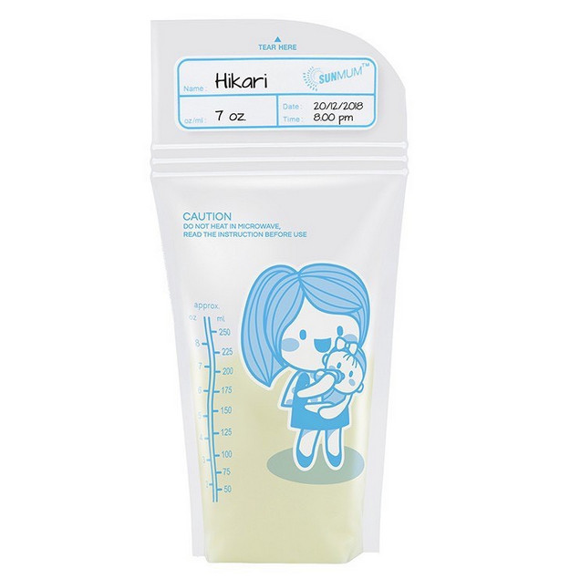 Túi trữ sữa mẹ Sunmum được làm từ 100% hạt nhựa nguyên sinh an toàn 100ml