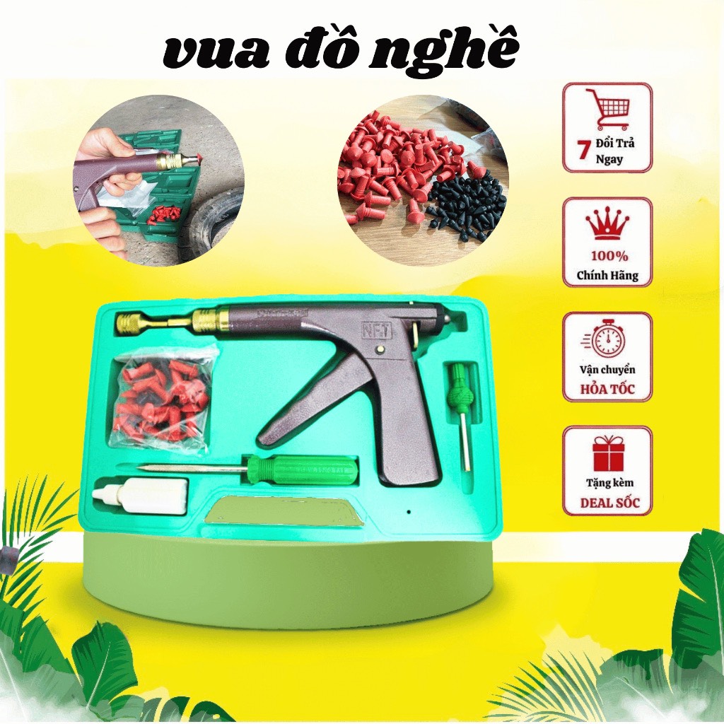 Súng vá nấm lốp không săm handtool xe máy, ô tô,xe điện