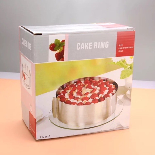 Khuôn ring mousse tròn thay đổi kích thước 15-30cm, chất liệu chống dính, khuôn tròn không đáy, khuôn làm bánh như mousse, tiramisu...