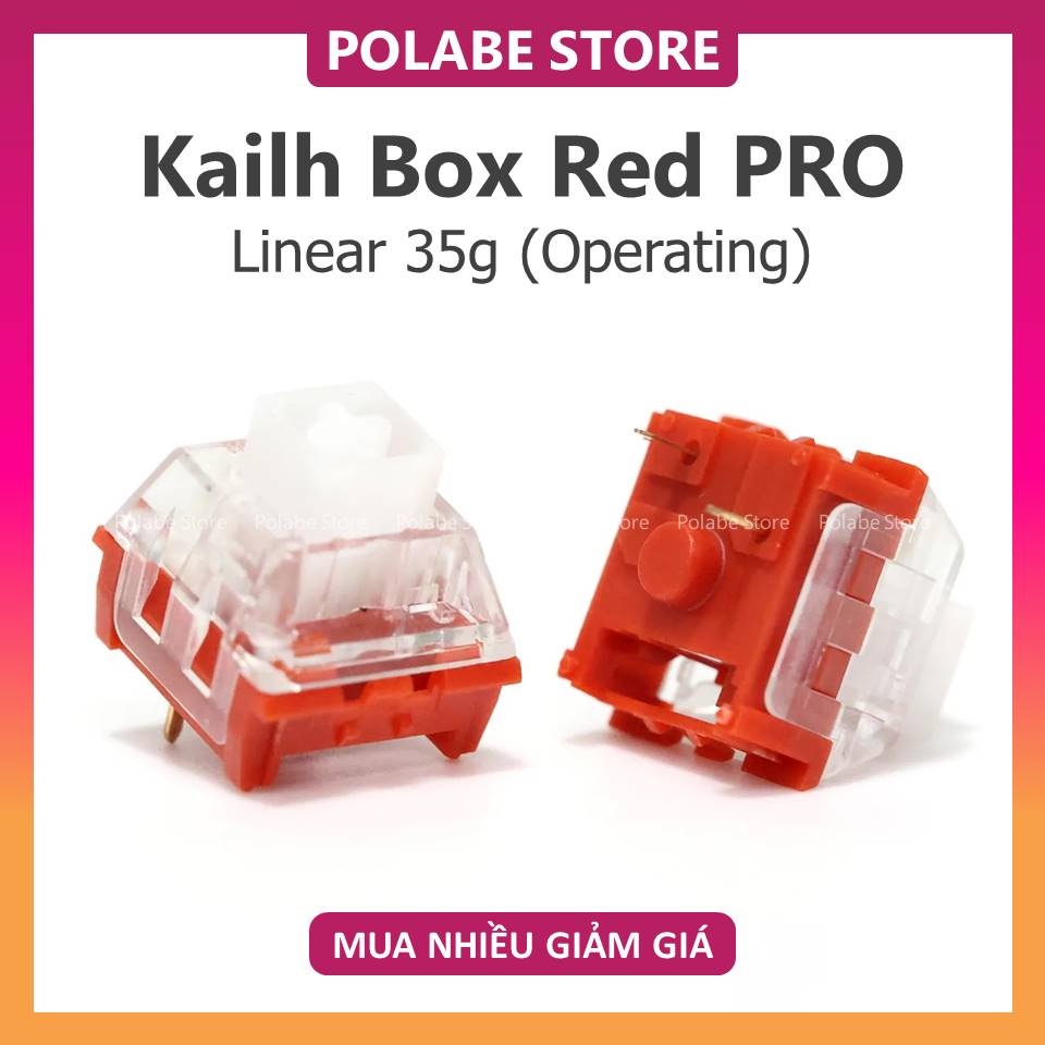 Kailh box red pro linear switch công tắc bàn phím cơ kailhua switch - polabe store