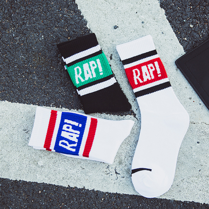 Set 2 Đôi Tất Vớ Cao Cổ Phong Cách Đường Phố RAP 2020