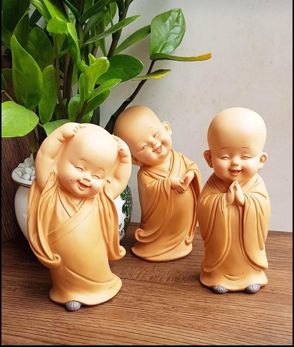 Bộ 3 chú tiểu vàng 16,5cm