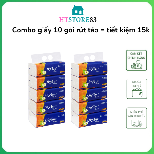Giấy rút táo khăn giấy rút táo mylan combo 50 gói - hàng xuất khẩu chất lượng cao
