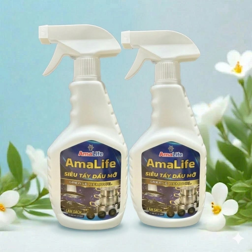 Chai Tẩy Dầu Mỡ Đa Năng Nhà Bếp Chính Hãng Amalife 500m, Làm Sạch Hiệu Quả Dầu Mỡ Lâu Năm Ở Nhiều Bề Mặt Dạng Xịt