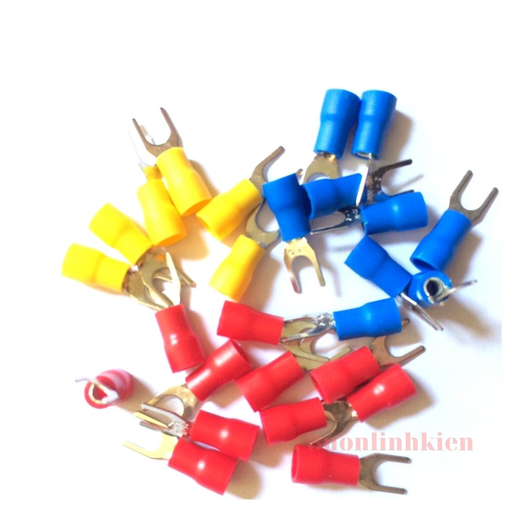Đầu cos chữ Y SV5.5-6, đầu cos dây điện, cos chỉa, đầu cos bọc nhựa