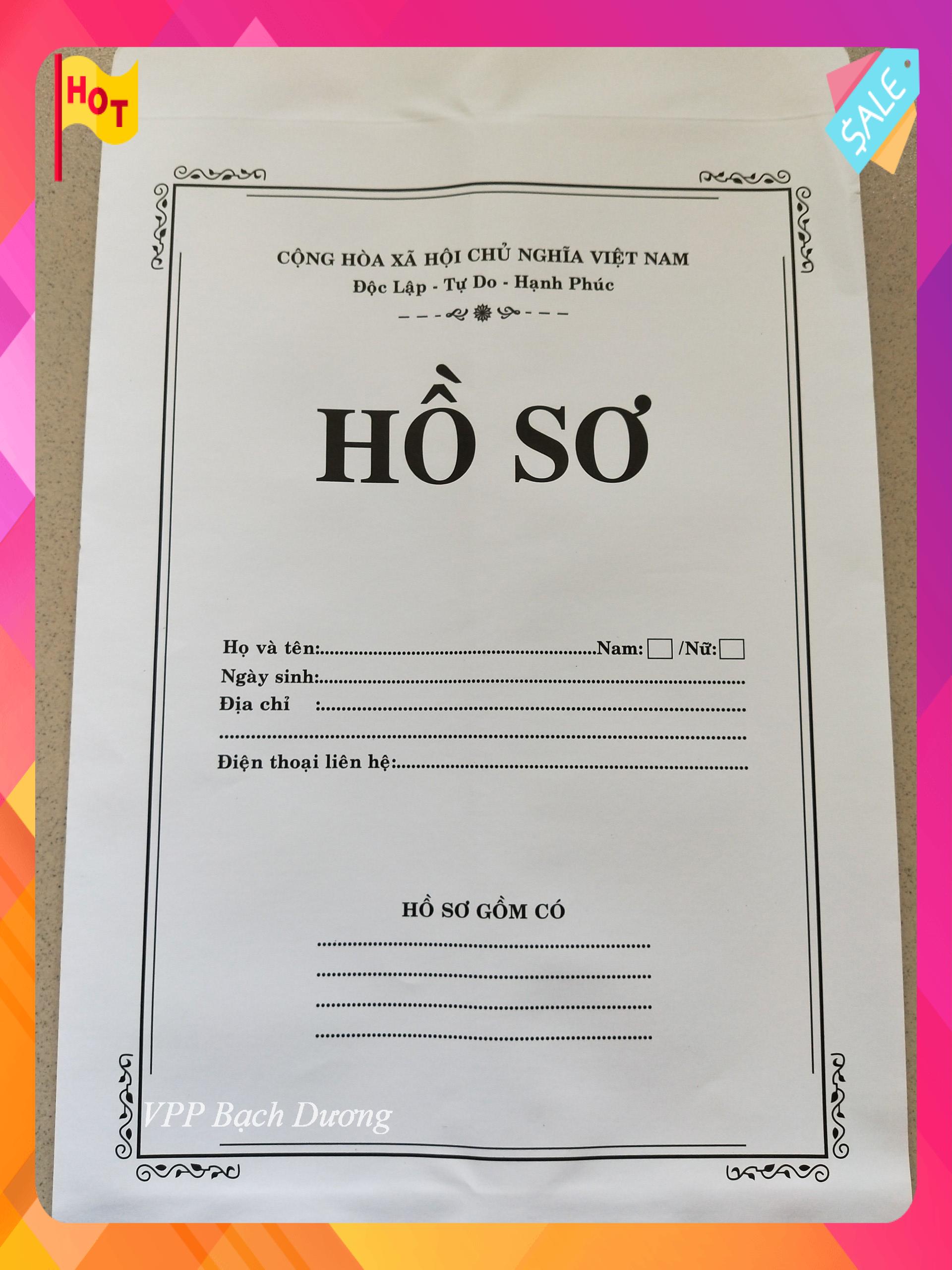 Bao hồ sơ a4 trắng-100 cái/xấp