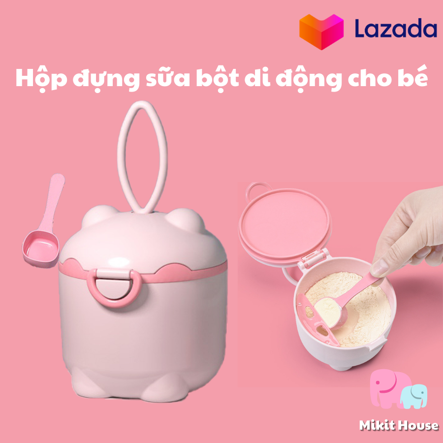 Hộp bảo quản sữa bột di động cho bé hộp đựng sữa bột cho bé chất liệu nhựa cao cấp bảo đảm an toàn cho sức khoẻ của bé [Mikit-House]
