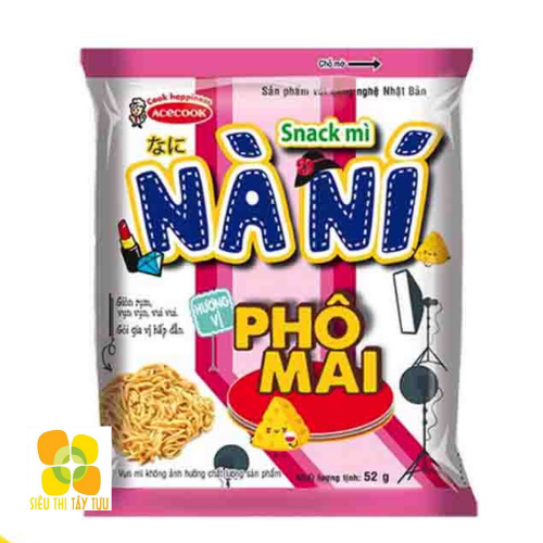 Mì Snack Nà Ní vị phômai /trứng muối gói 52g | Siêu Thị Tây Tựu