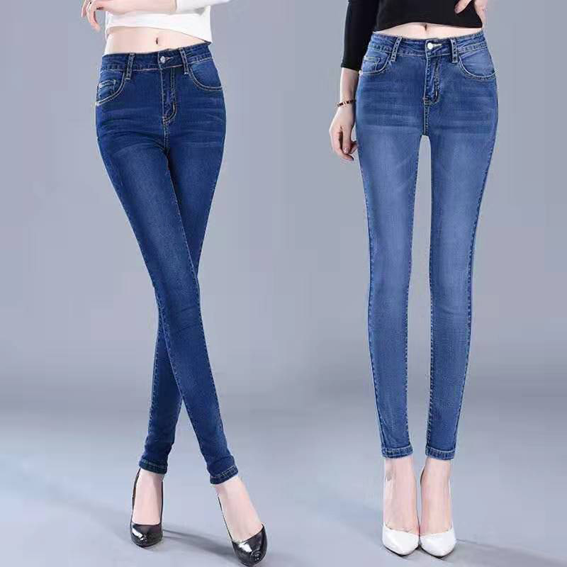 Quần jean nữ Dáng skinny Quần bò nữ lưng cao dáng ôm co giãn chuẩn form