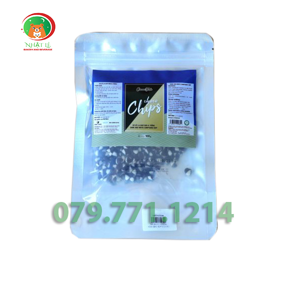 Socola chip 2 màu trắng đen Cacao Talk loại 100g