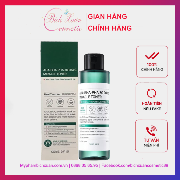 AHA BHA PHA 30Days Miracle Toner – Trị sạch mụn trong 30 ngày