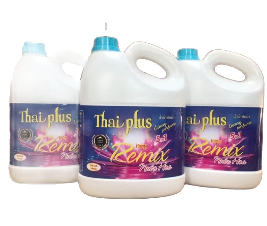 NƯỚC GIẶT XẢ THÁI PLUS REMIX 3L Thái Lan nước giặt thơm