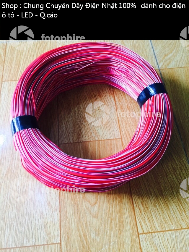 Dây điện nhật 1.25 mm vỏ dày 100m màu đỏ