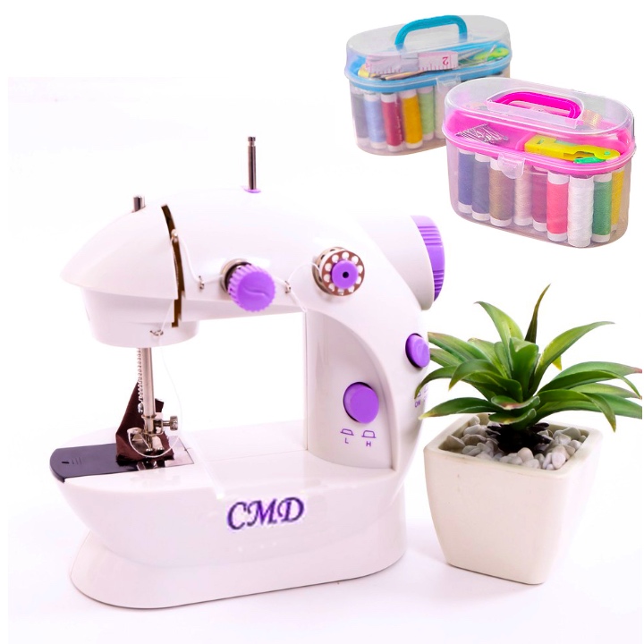 Máy khâu máy may mini cmd tặng kèm hộp kim chỉ đa năng