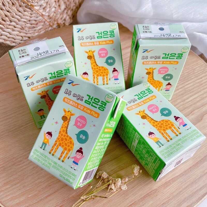 [1 THÙNG 24 HỘP] Sữa hạt Organic  KID PLUS 150ML Hàn Quốc, Tăng Cân Tăng Chiều Cao cho bé từ 1 tuổi 