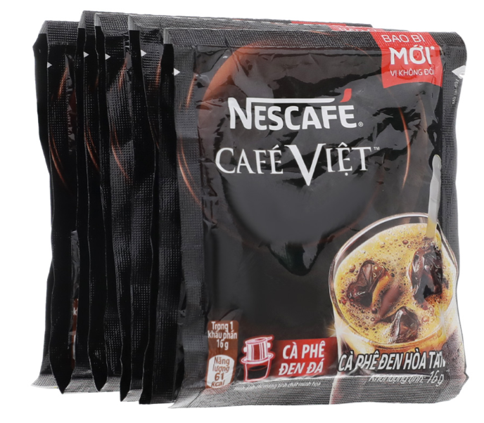  10 gói tặng 1 gói_Dây 10 gói cà phê đen đá NesCafe Café Việt  10 gói x 16g  
