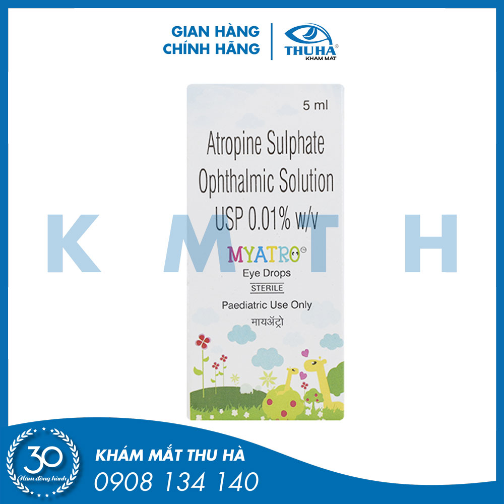 Dung dịch nhỏ mắt kiểm soát cận thị tiến triển myatro 0.01 % 5ml