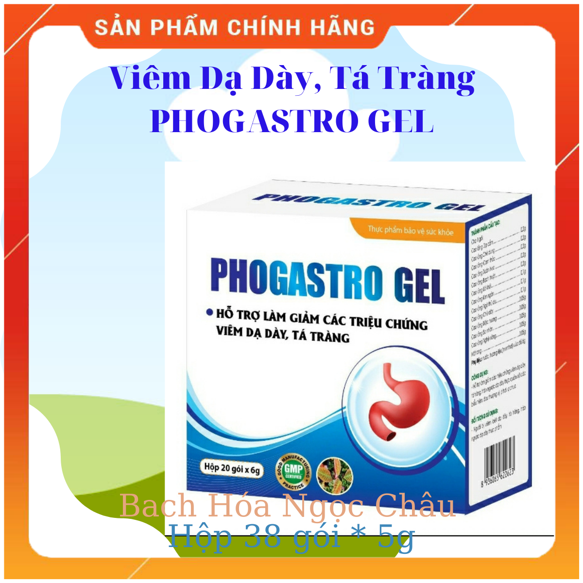 Gel giảm đau dạ dày tá tràng phogastro gel