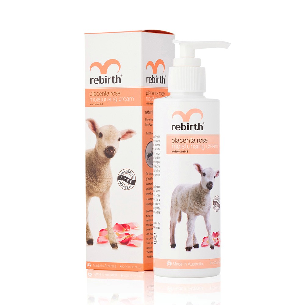 [HCM]SỮA DƯỠNG THỂ NHAU THAI CỪU & VITAMIN E-REBIRTH PLACENTA ROSE MOISTURISING CREAM 200ML (HÀNG NHẬP KHẨU TỪ ÚC - CAM KẾT HOÀN TIỀN 100% NẾU PHÁT HIỆN HÀNG GIẢ)