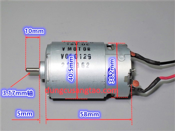 Motor rs 550 18vdc tốc độ cao 19000 vòng/phút / động cơ rs550 18vdc
