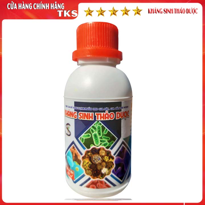 KHÁNG SINH THẢO DƯỢC - Bổ Sung Lợi Khuẩn, Tăng Hệ Miễn Dịch Cho Vật Nuôi - Chai 100 ml