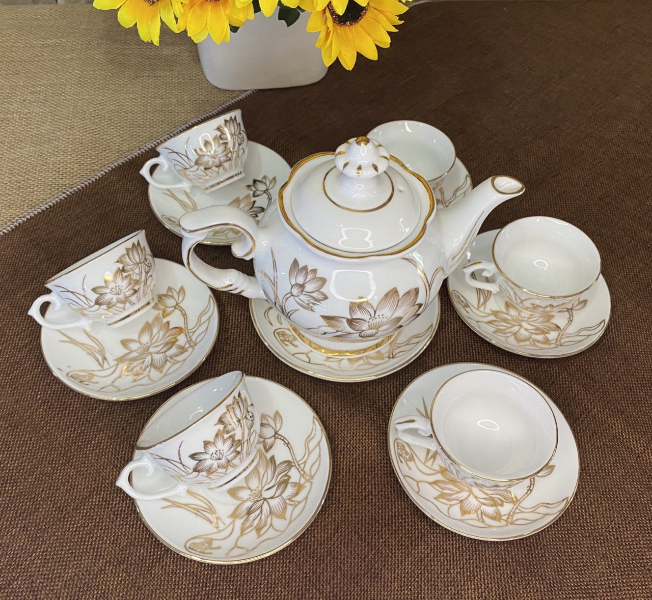 [QUÀ TẾT VIP] Ấm Chén Bát Tràng Cao Cấp / Bộ Ấm Chén Bát Tràng Thiết Kế Sang Trọng