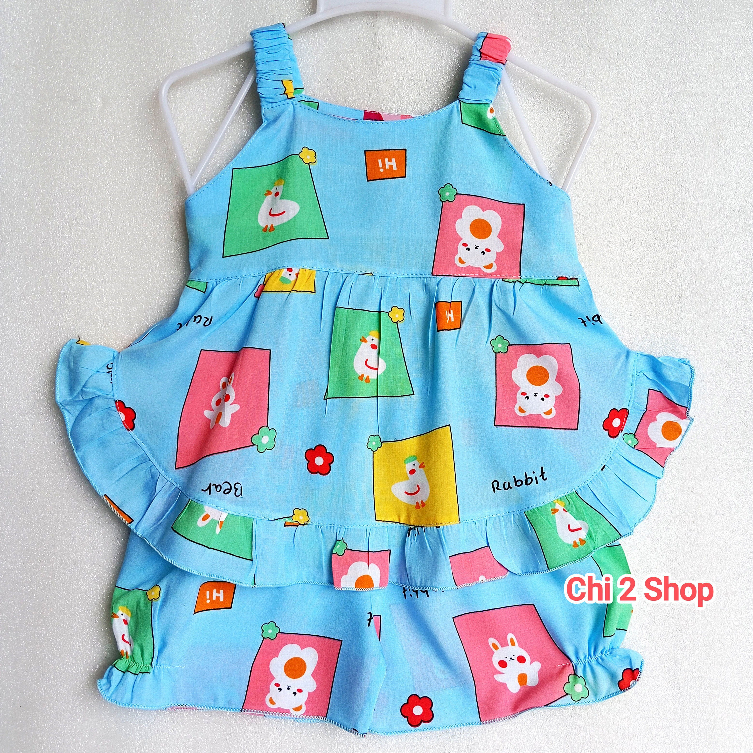 Baby Girl's Linen Outfit C2H06, Newborn Baby Clothes, Tank Top, Children's Clothes under 3 Years Old, Cheap, Cool Home Clothes - 7