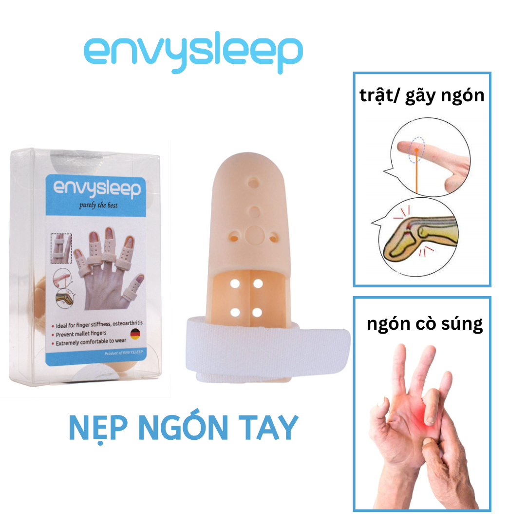 Nẹp bảo vệ ngón tay Envysleep bảo vệ ngón gãy, sưng viêm, trật khớp đứt gân ngón tay, bộ 1 cái