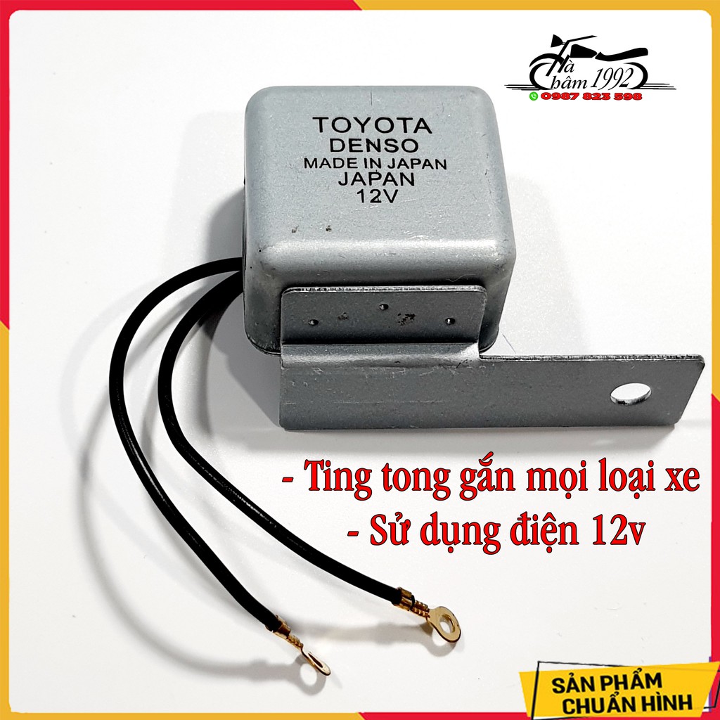 Cục kêu xi nhan ting tong denso toyota kèm cục chớp điện tử; chớp xi nhan tingtong
