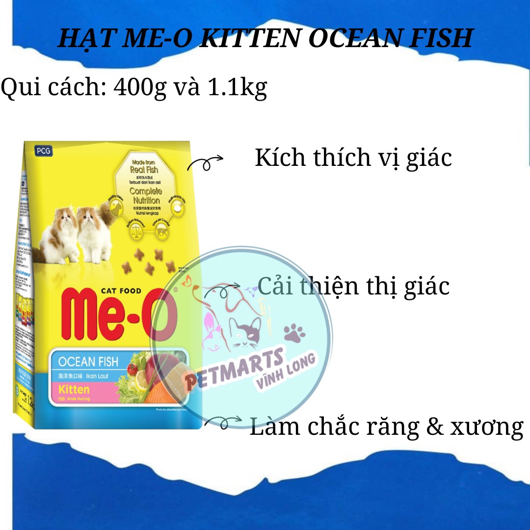 Thức ăn cho mèo con MeO Kitten Ocean Fish 400g
