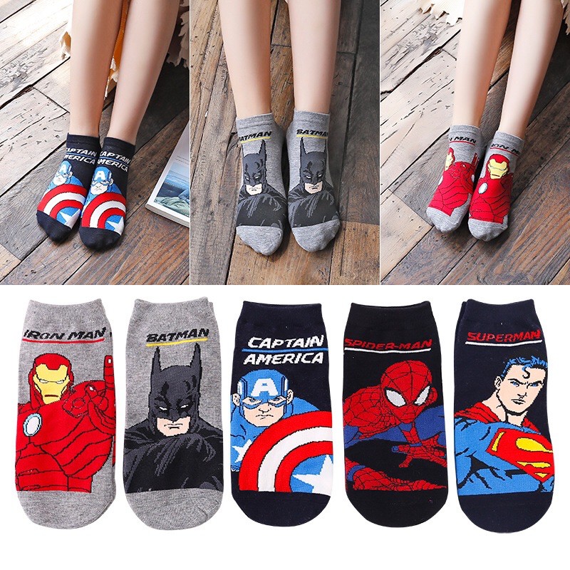 Tất Nam nữ, Tất cho bé và người lớn - Hàng xuất vải cotton pha bông dày sịn, Tất cho bé hình siêu nhân