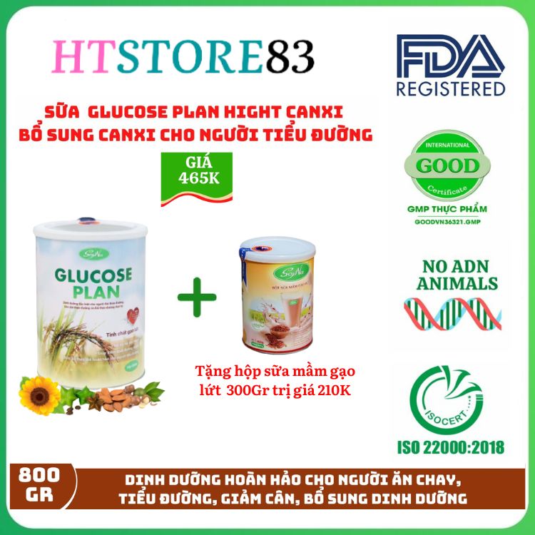 SỮA TIỂU ĐƯỜNG - GLUCOSE PLAN  SOYNA TINH CHẤT GẠO LỨT ( 800 gr ) - 100% TỪ CÁC LOẠI HẠT, BỮA ĂN DINH DƯỠNG HOÀN HẢO CHO NGƯỜI TIỂU ĐƯỜNG