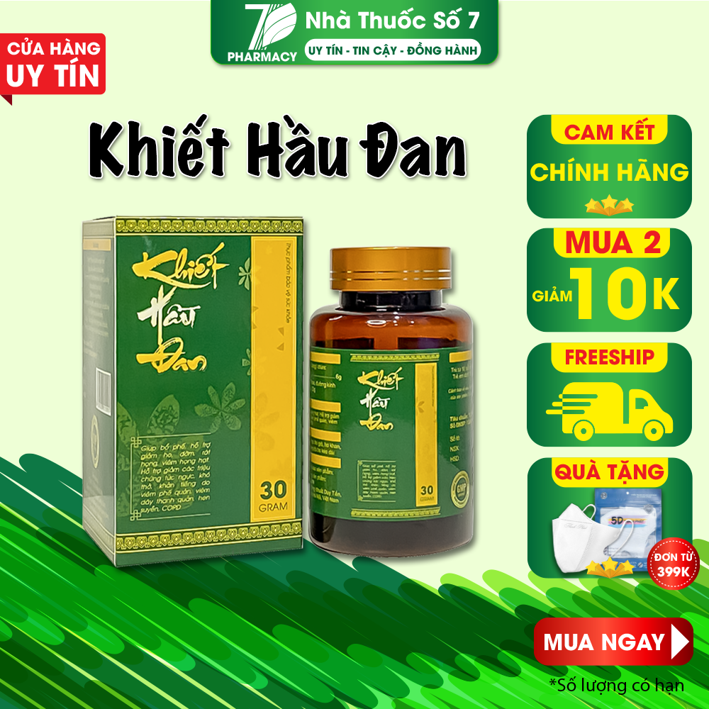 Khiết hầu đan - hộp 30g 200 viên hoàn - giảm ho khan, ho đờm, hen suyễn, viêm phổi cấp cop