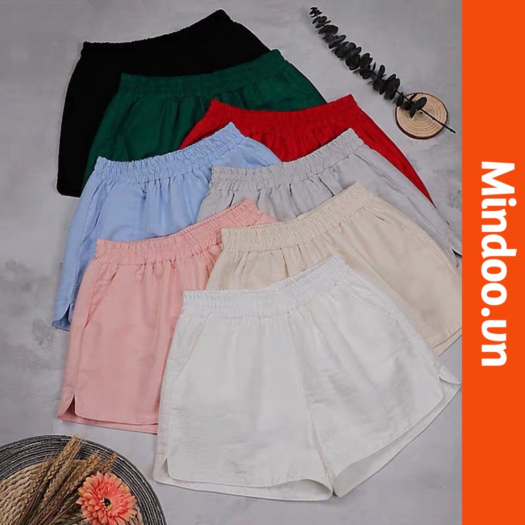 Quần sọt đũi- quần short đũi lạnh xẻ gấu m032u mindoo.vn dc
