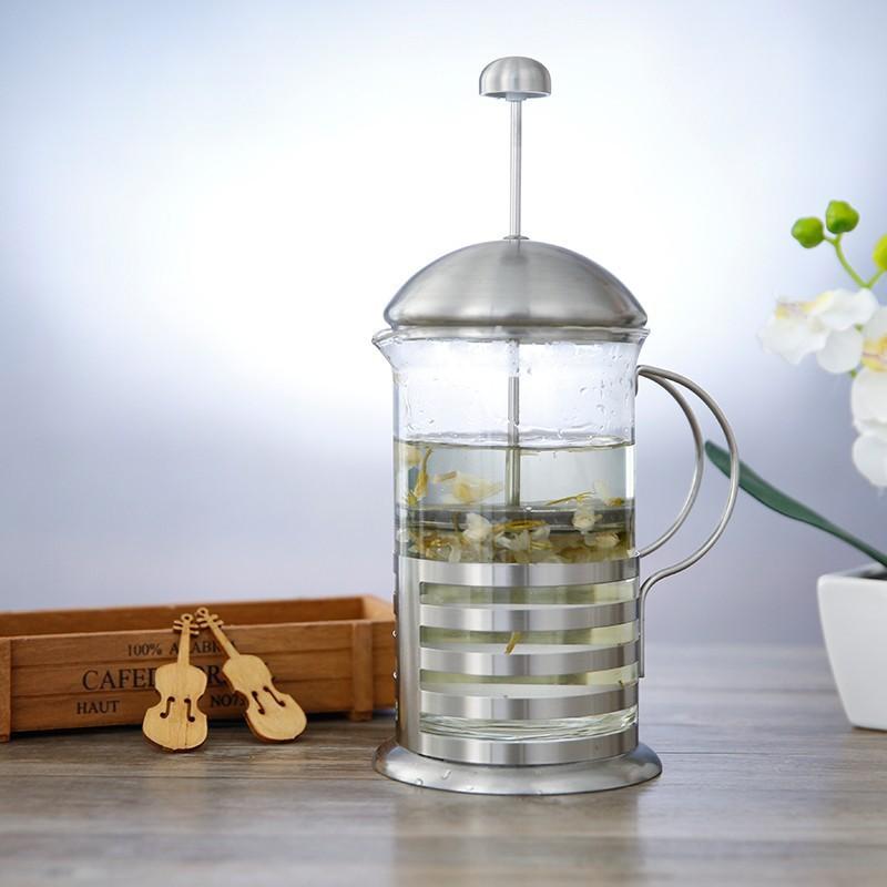 Bình pha trà và cà phê kiểu Pháp có dụng cụ ép trà dung tích 600ml