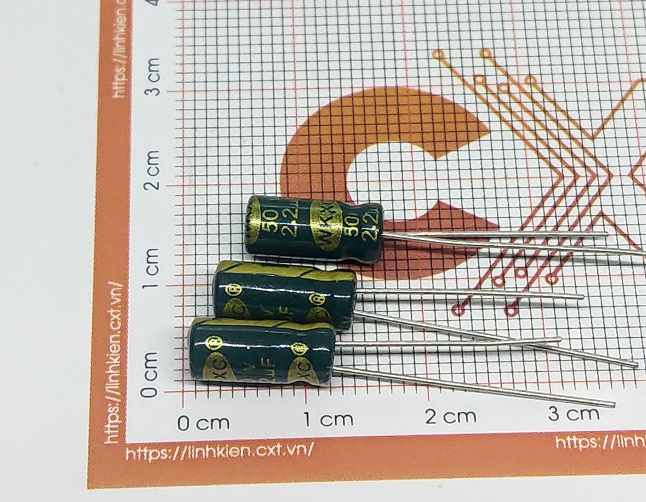 Tụ hóa 2.2uf 50v 5x11mm
