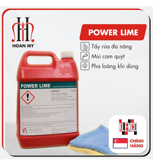 Nước lau sàn khử trùng, khử mùi đuổi muỗi côn trùng Power Lime – Can 5L