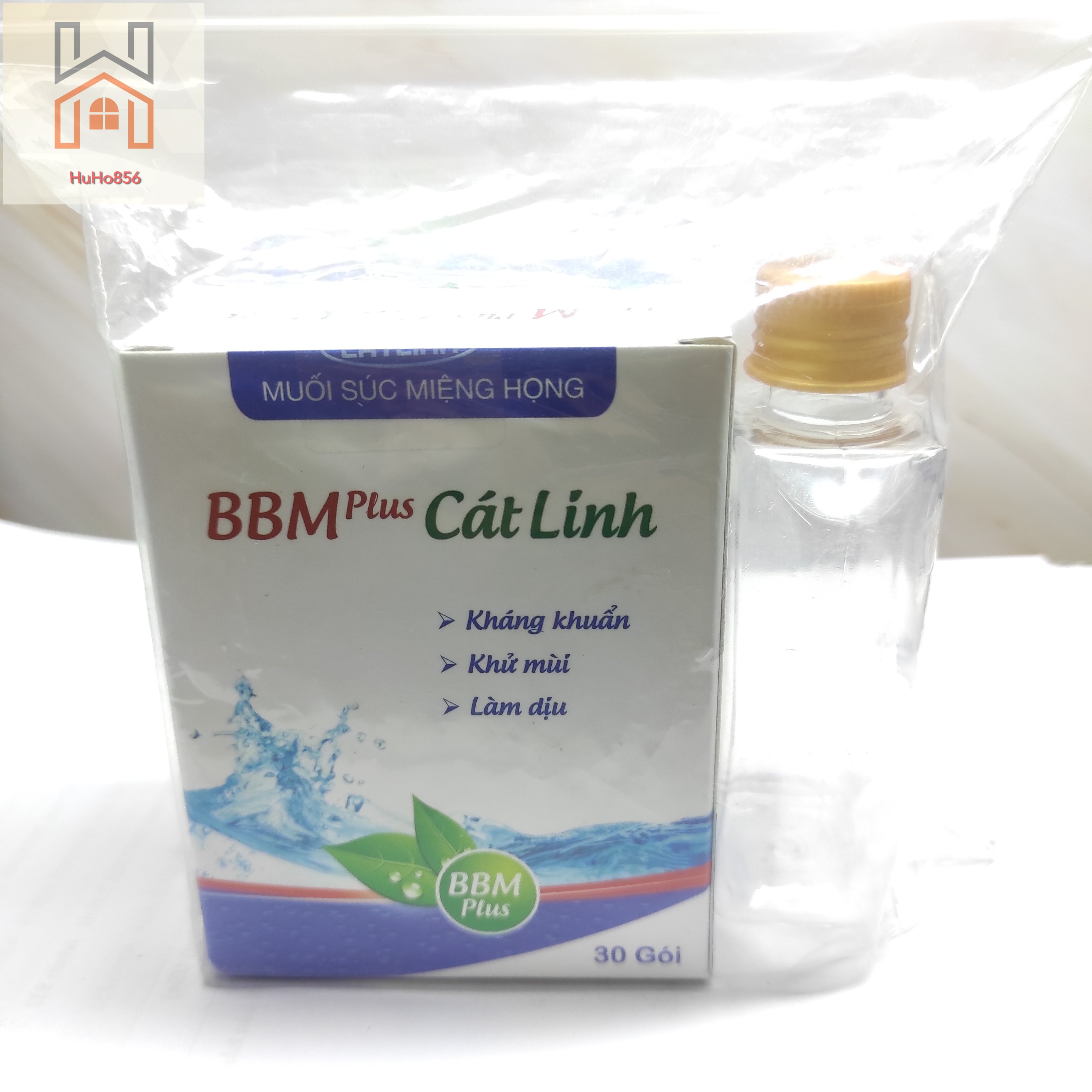Muối súc miệng họng bbm plus cát linh hộp 30 gói