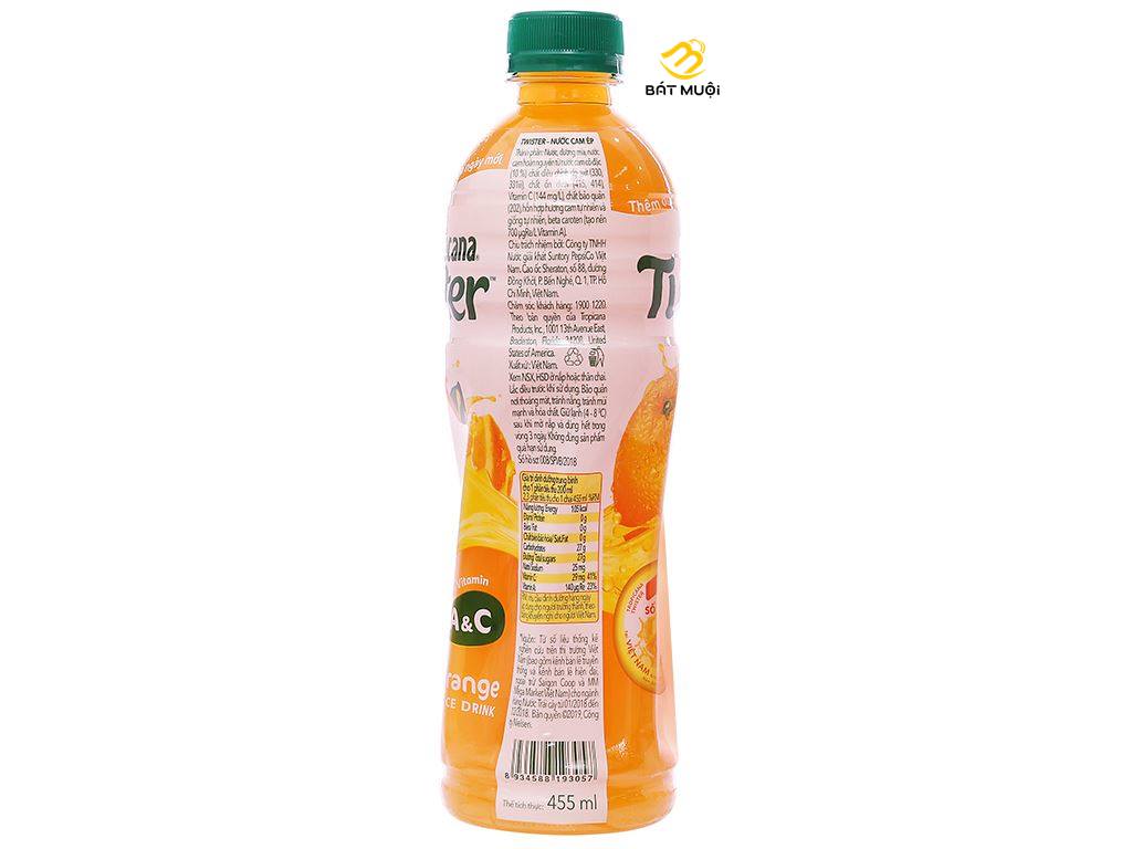 Nước cam ép Twister Tropicana 455ml