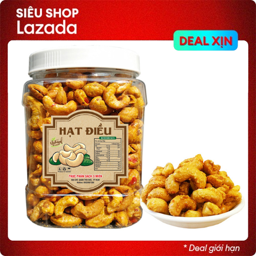 [HCM]HẠT ĐIỀU RANG TỎI ỚT GIÁ RẺ THƠM NGON - HŨ 500G (THỰC PHẨM SẠCH 3 MIỀN)