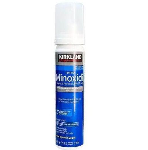 [ Expiry Date : 2026 ] Minoxidil 5% KirKland Dạng Foam ( Dạng Bọt ) USA Sản phẩm Mọc Tóc, mọc Râu   