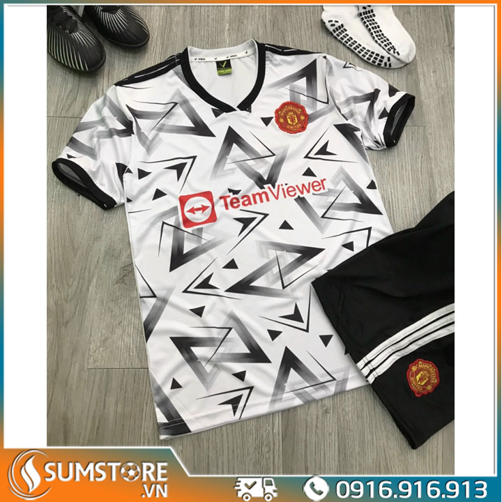 Áo Bóng Đá CLB MUN Trắng VP - Đồ Đá Banh Cao Cấp 21/22