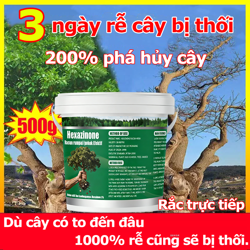 Bột loại bỏ cây 500g - Bột diệt cỏ dại & tre chuyên nghiệp để vận hành đặc biệt Sử dụng trong vườn & trang trại