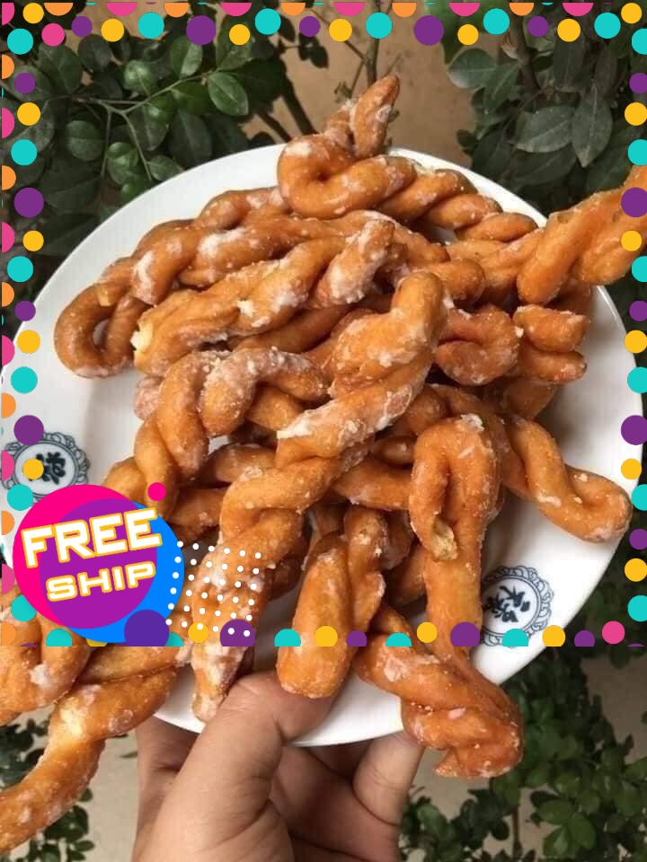 Siêu ngon 500gr quẩy xoắn tẩm đường ăn là nghiền