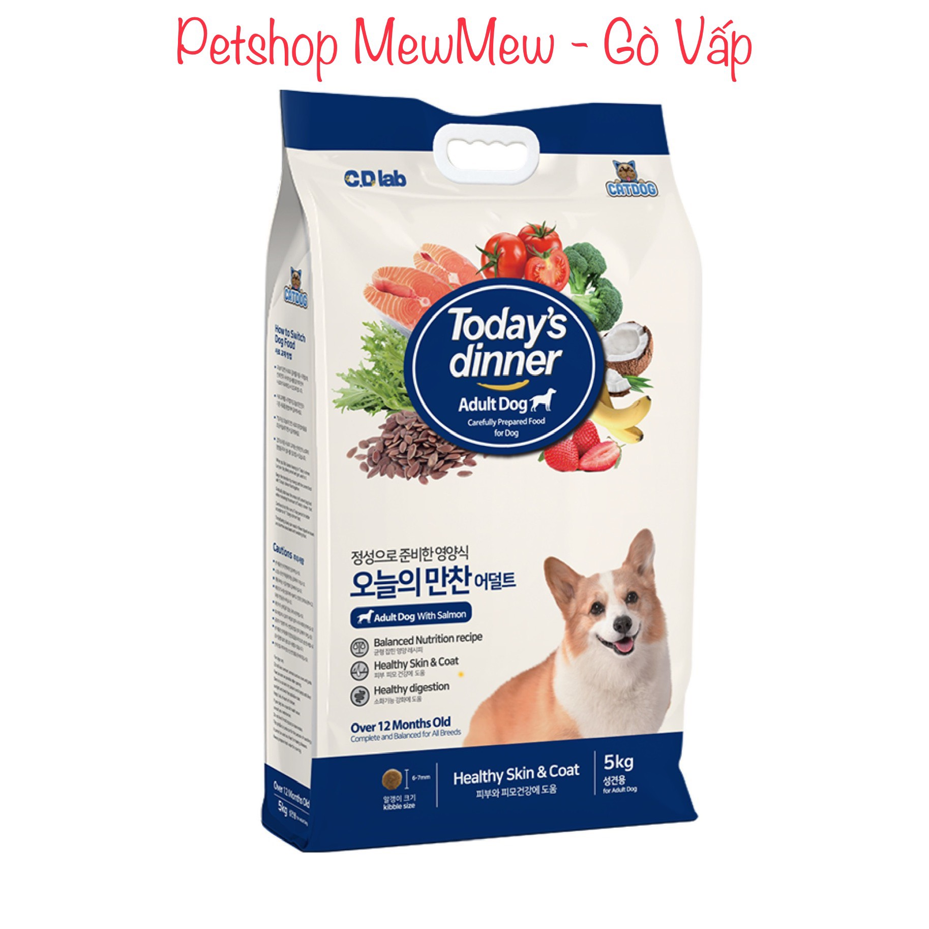 Thức ăn hạt cho chó lớn Today dinner 5kg - Petshop MewMew