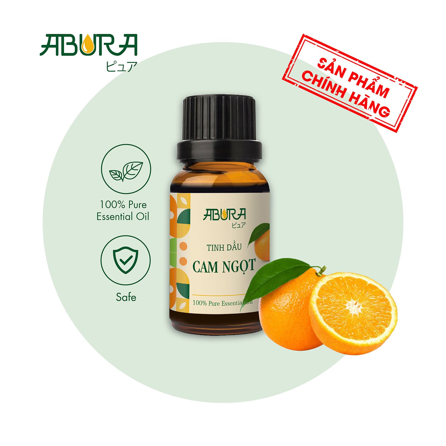 Tinh dầu thiên nhiên Cam Ngọt ABURA 10ml khuếch tán tinh dầu hương Vỏ Cam nguyên chất thơm phòng xông hương